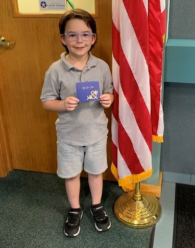 2022 Youth Month Winner & His Barnes & Noble Gift Card