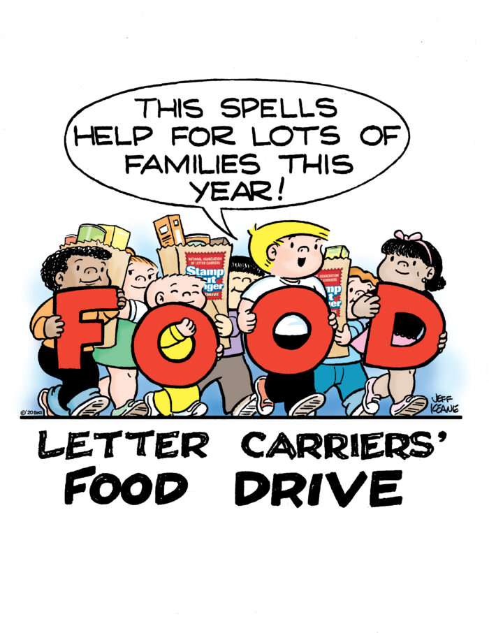 This spells help for lots of families this year! Letter Carriers' Food Drive