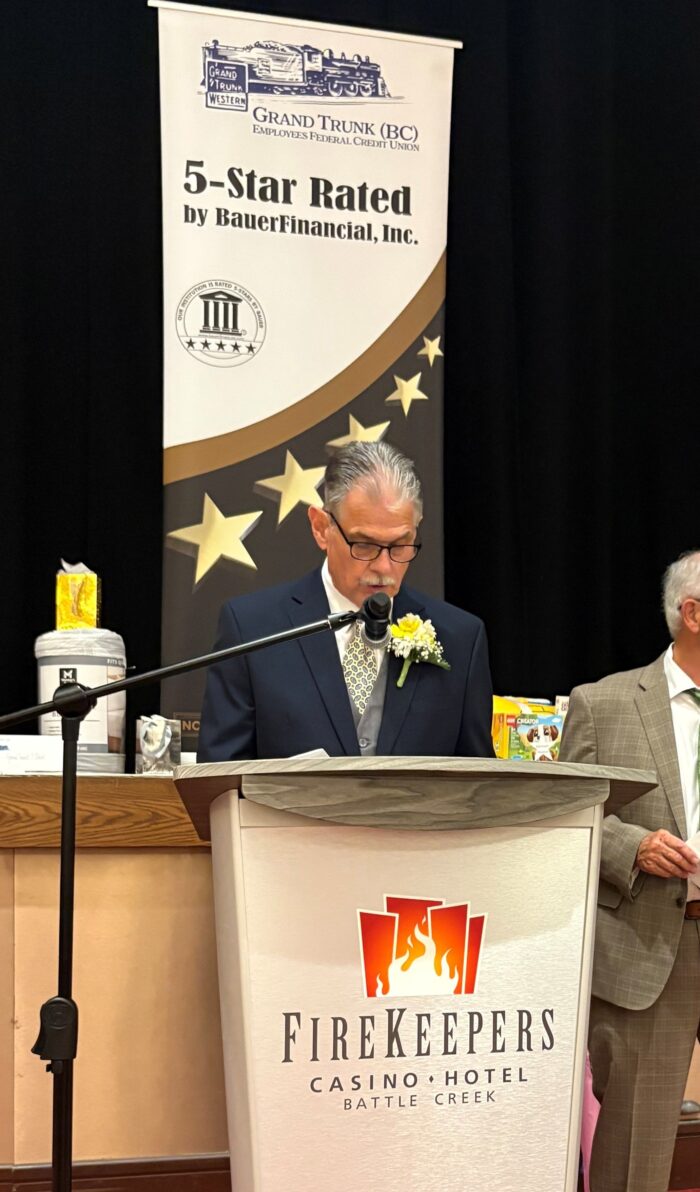 Charles Hoekstra saying prayer at our 81st annual meeting. 