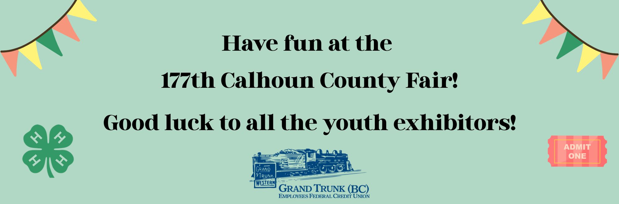 Have fun at the 177th Calhoun County fair! Good luck to all the youth exhibitors!