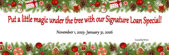 Put a little magic under the tree with our signature loan special. November 1, 2025-January 31, 2026.