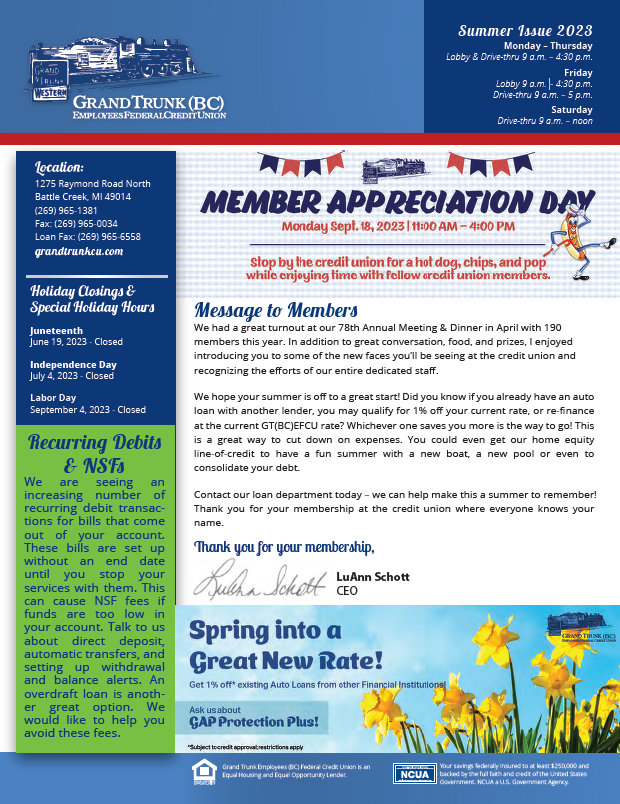 Summer Newsletter 2023