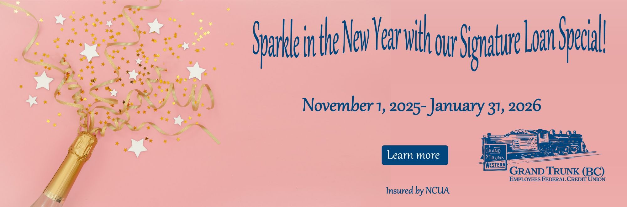 Sparkle in the New Year with our signature loan special. November 1, 2025-January 31, 2026. Learn more!